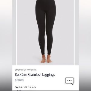 NEW with tags Spanx Ecocore Ankle Leggings- Very Black- XL